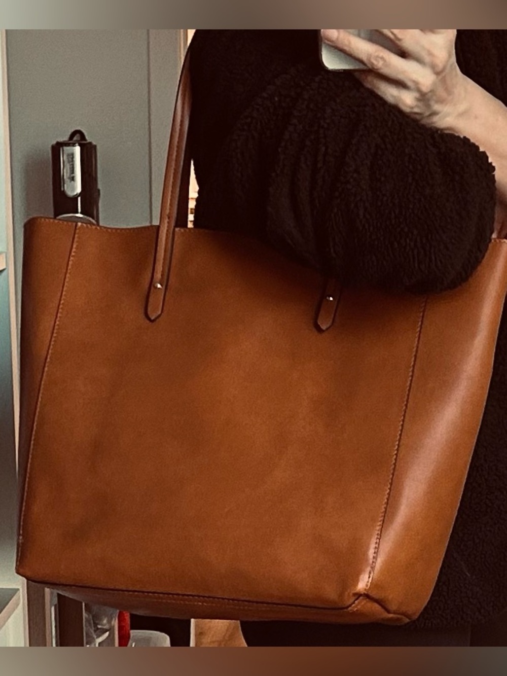 GAP Cognac Vegan Leather Tote